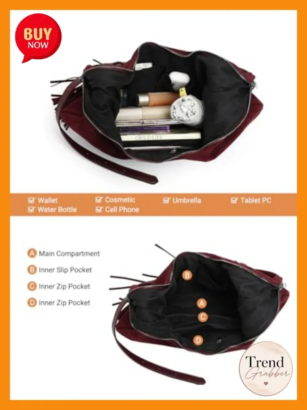 Faux Suede Tassel Hobo Shoulder Crossbody Bag